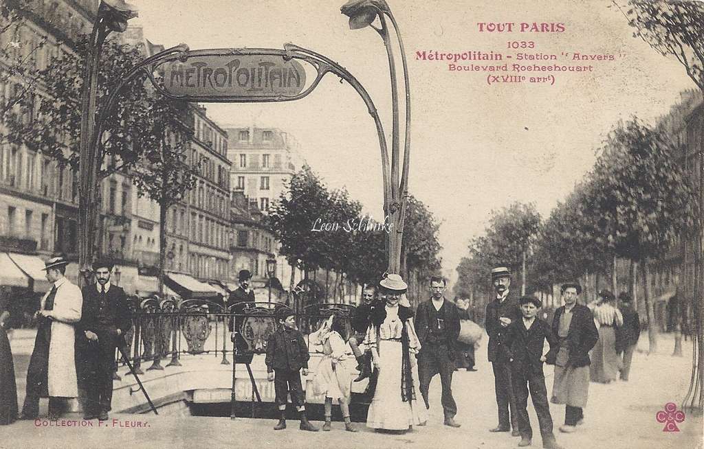 Tout Paris 1033 - Metropolitain Station Anvers Bd Rochechouart