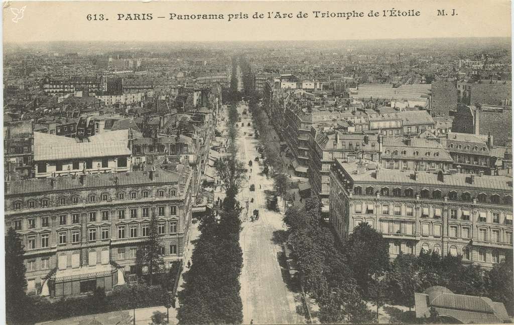 MJ 613 - PARIS - Panorama pris de l'Arc de Triomphe de l'Etoile