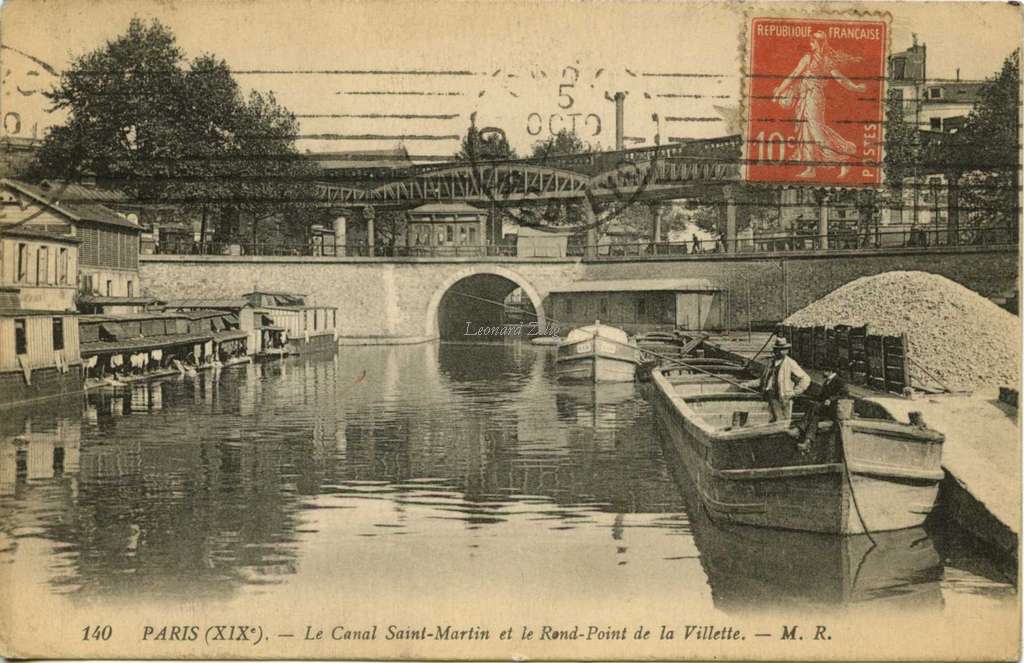MR 140 - PARIS (XIX°) - Le Canal Saint-Martin et le Rond-Point de la Villette