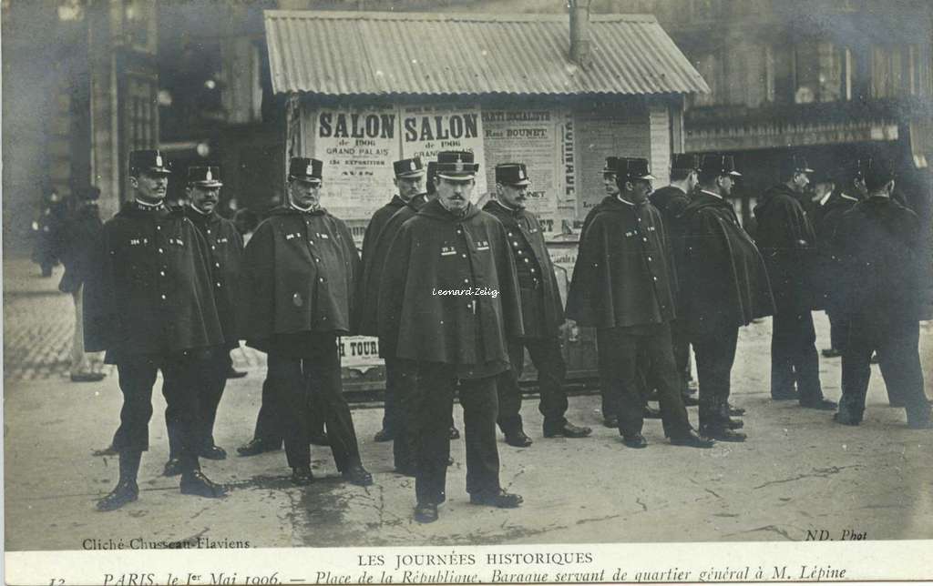 ND 12 - PARIS le 1er Mai 1906 - Place de la République, QG de M. Lépine