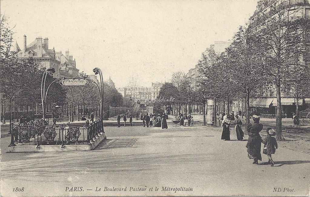 ND 1808 - Le Boulevard Pasteur et le Métropolitain