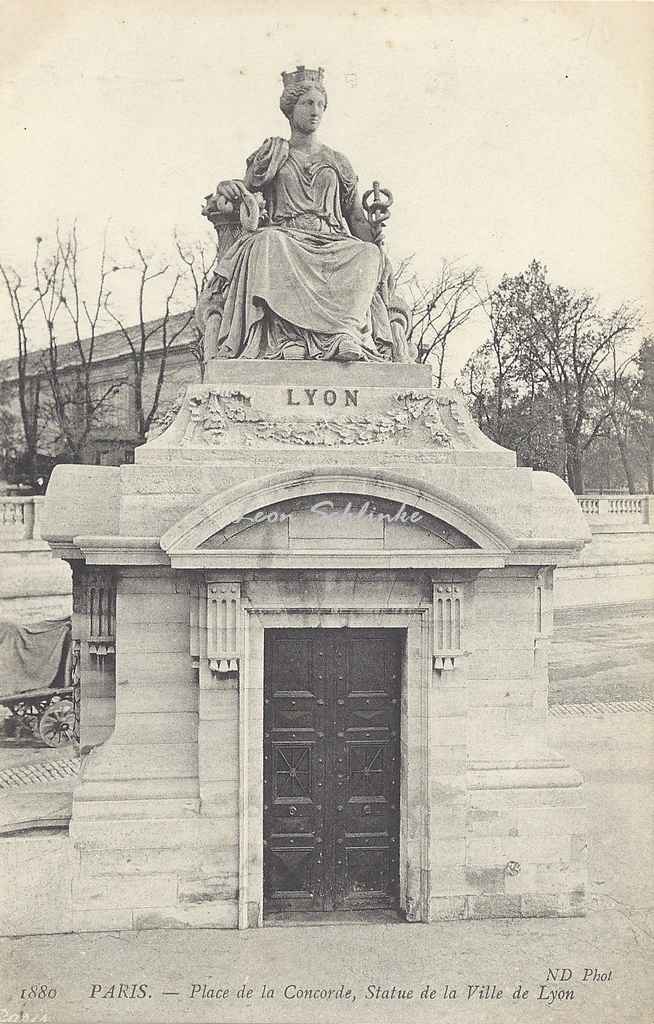 ND 1880 - Place de la Concorde, Statue de la Ville de Lyon