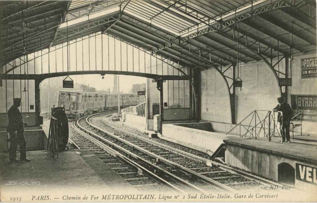 ND 1923 - METROPOLITAIN - Ligne 2 Sud, Etoile-Italie Gare de Corvisart