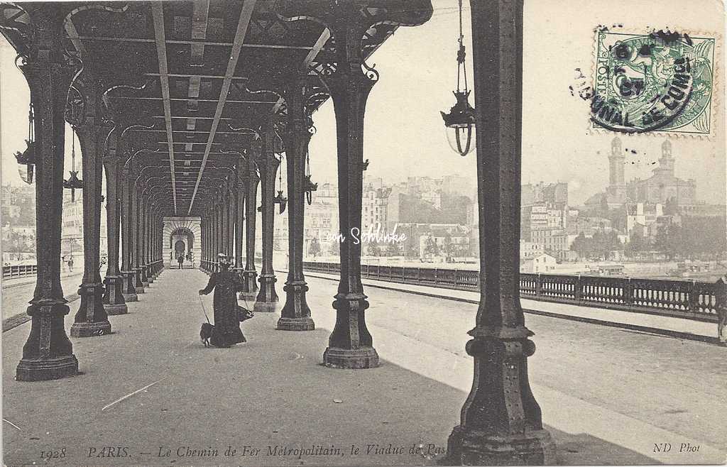 ND 1928 - Le Chemin de Fer Métropolitain, le Viaduc de Passy