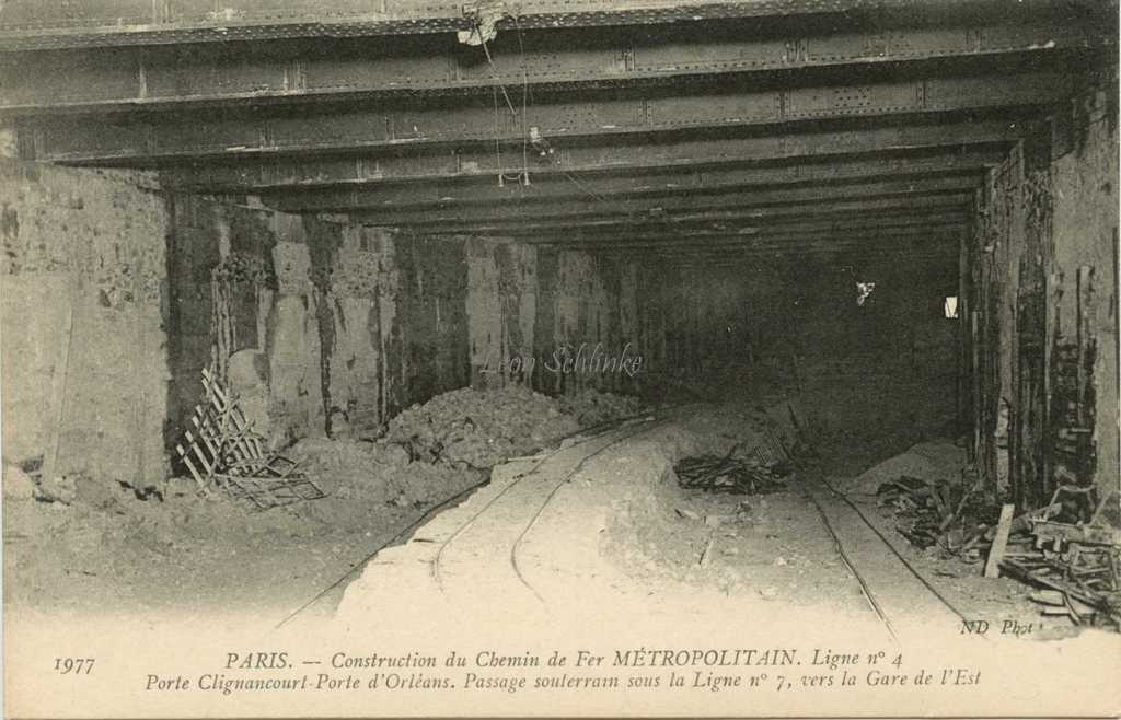 ND 1977 - Passage souterrain sous la Ligne 7 vers Gare de l'Est