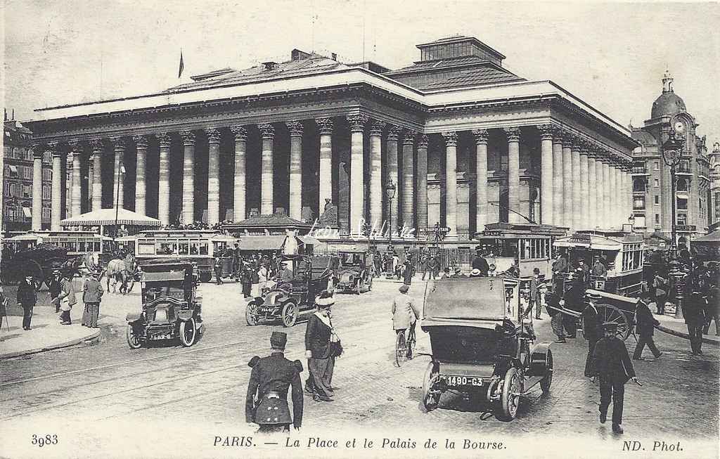 ND 3983 - La Place et le Palais de la Bourse