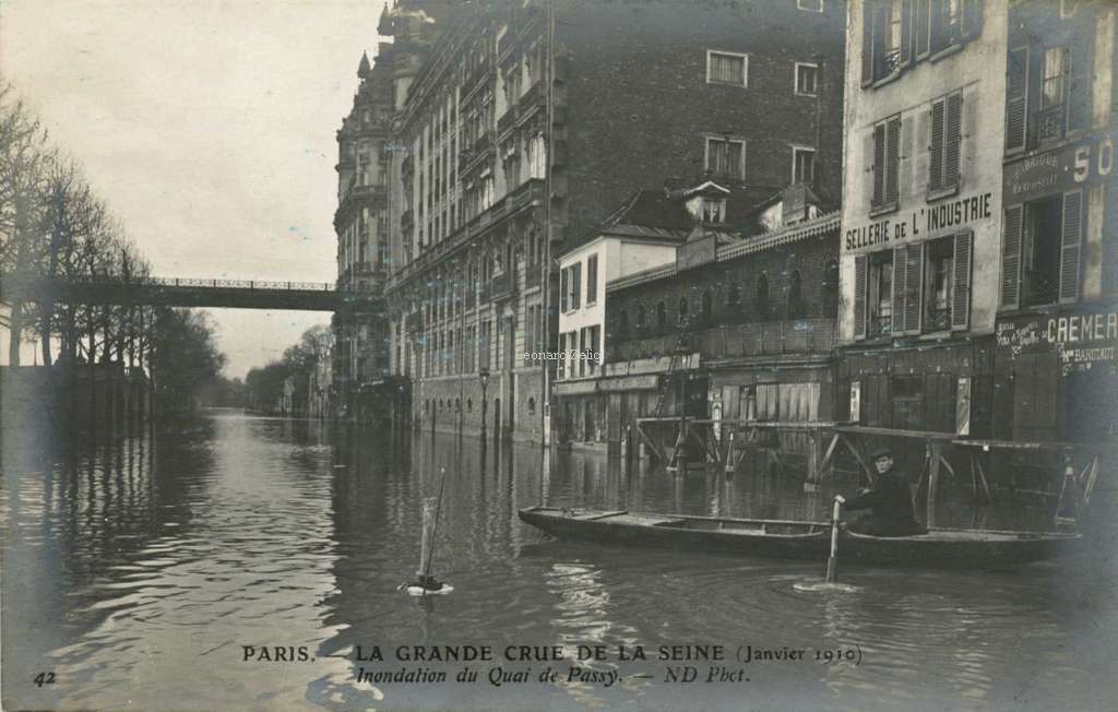 ND 42 - Inondation du Quai de Passy (Janvier 1910)