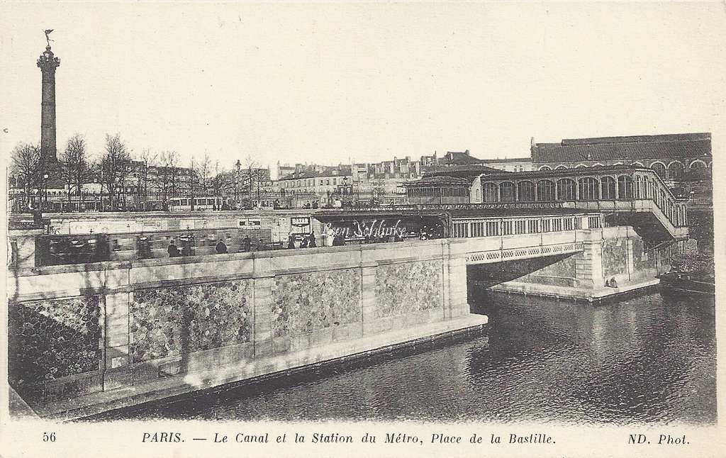 ND 56 - Le Canal et la Station du Metro, place de la Bastille