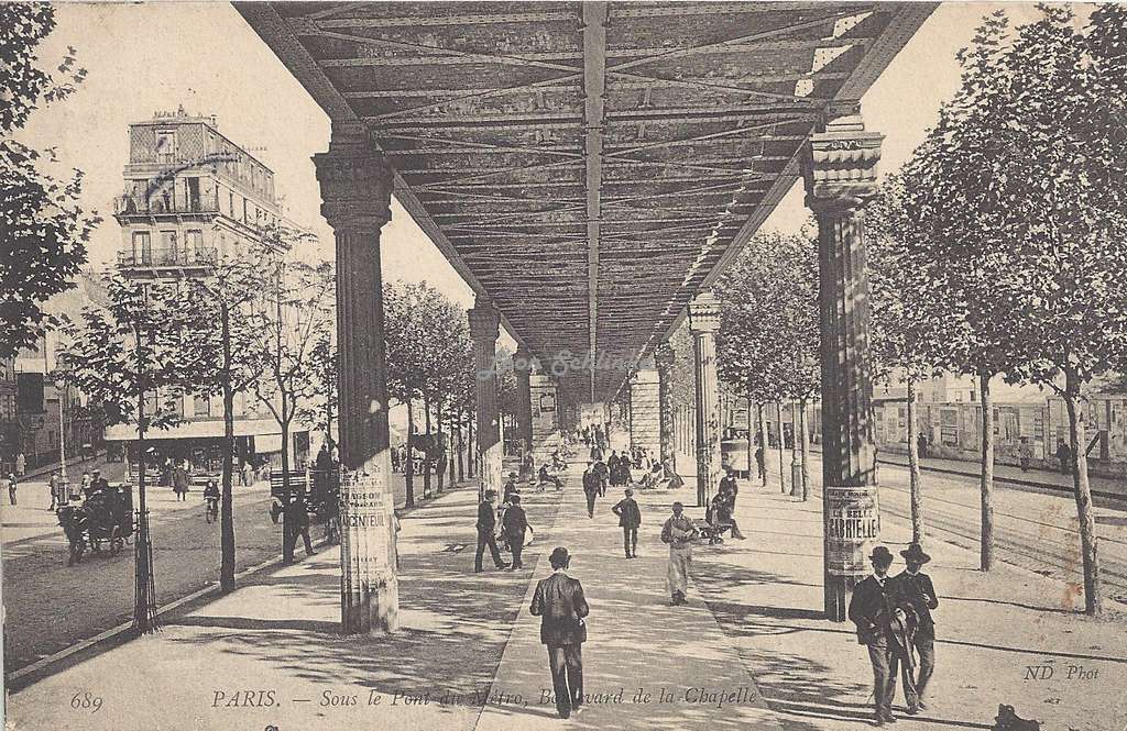 ND 689 - Sous le Pont du Métro, Boulevard de la Chapelle
