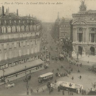 Abeille 42 - PARIS - Place de l'Opéra - Le Grand Hôtel et la rue Auber