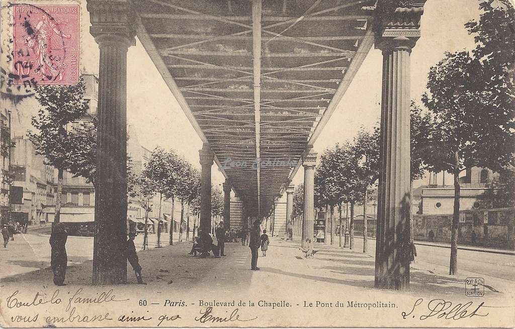 P.H. & C. 60 - Boulevard de la Chapelle  -  Le Pont du Métropolitain