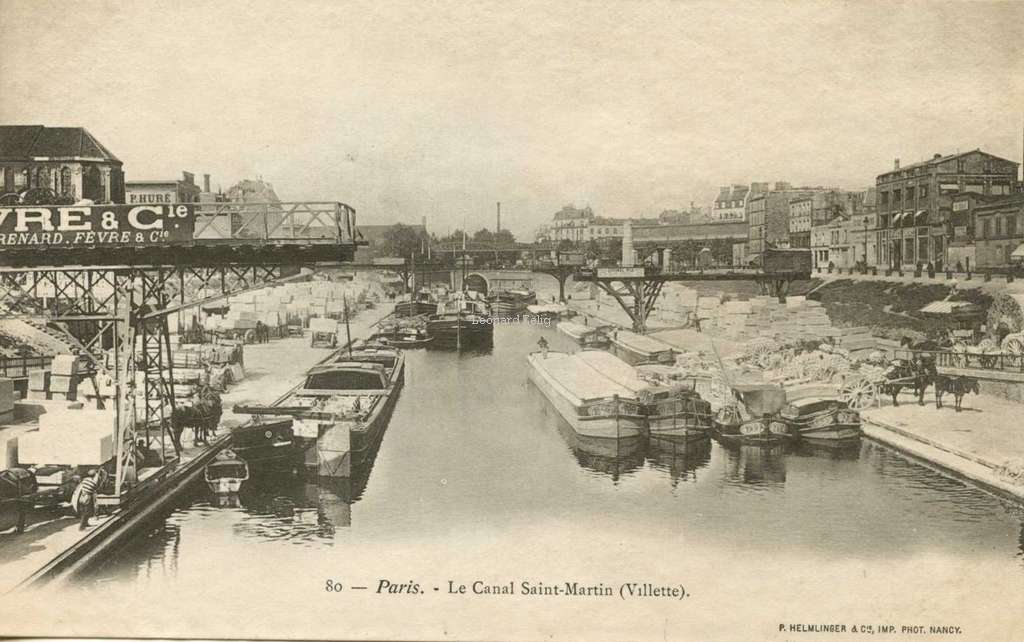 P.Helmlinger 80 - Paris - Le Canal Saint-Martin (Villette)