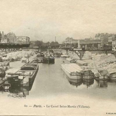 P.Helmlinger 80 - Paris - Le Canal Saint-Martin (Villette)