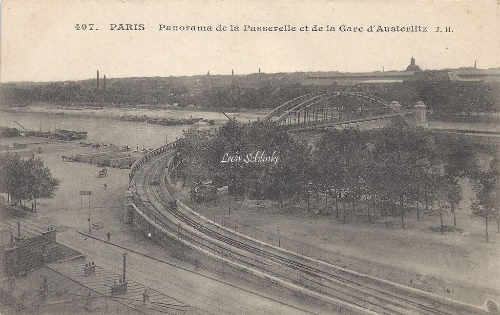 JH 497 - Panorama de la Passerelle et de la Gare d'Austerlitz