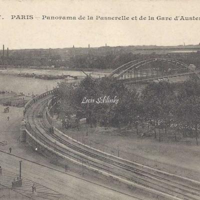 JH 497 - Panorama de la Passerelle et de la Gare d'Austerlitz