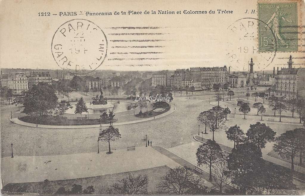 JH 1212 - Panorama de la Place de la Nation et Colonnes du Trone