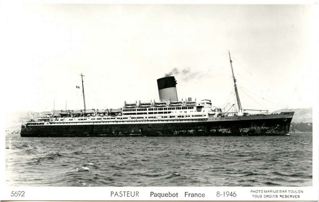 Paquebot PASTEUR France 8-1946