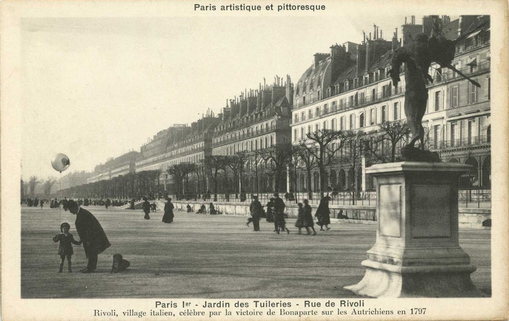 PARIS I° - Jardin des Tuileries - Rue de Rivoli