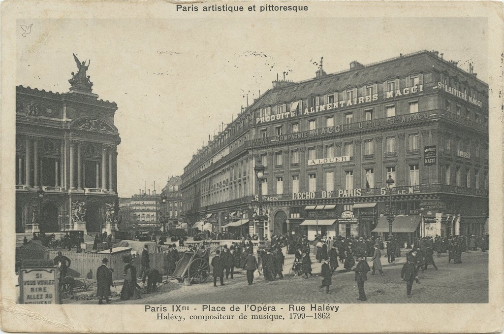 PARIS IX° - Place de l'Opéra - Rue Halévy