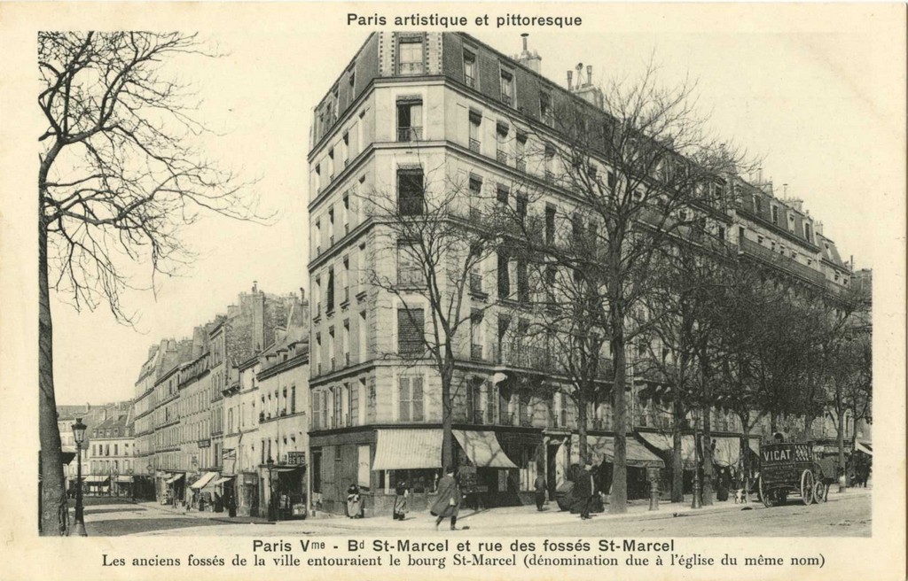 PARIS V° - Bd St-Marcel et rue des fossés St-Marcel