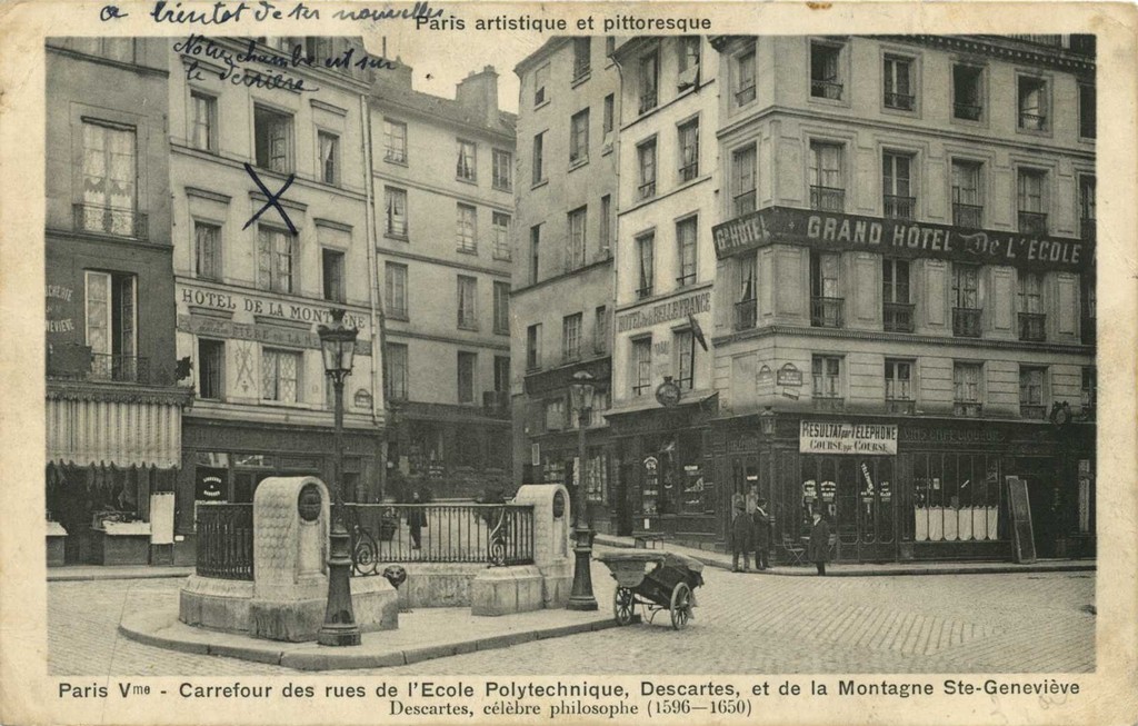 PARIS V° - Carrefour des rues de l'Ecole Polytechnique, Descartes, etc..