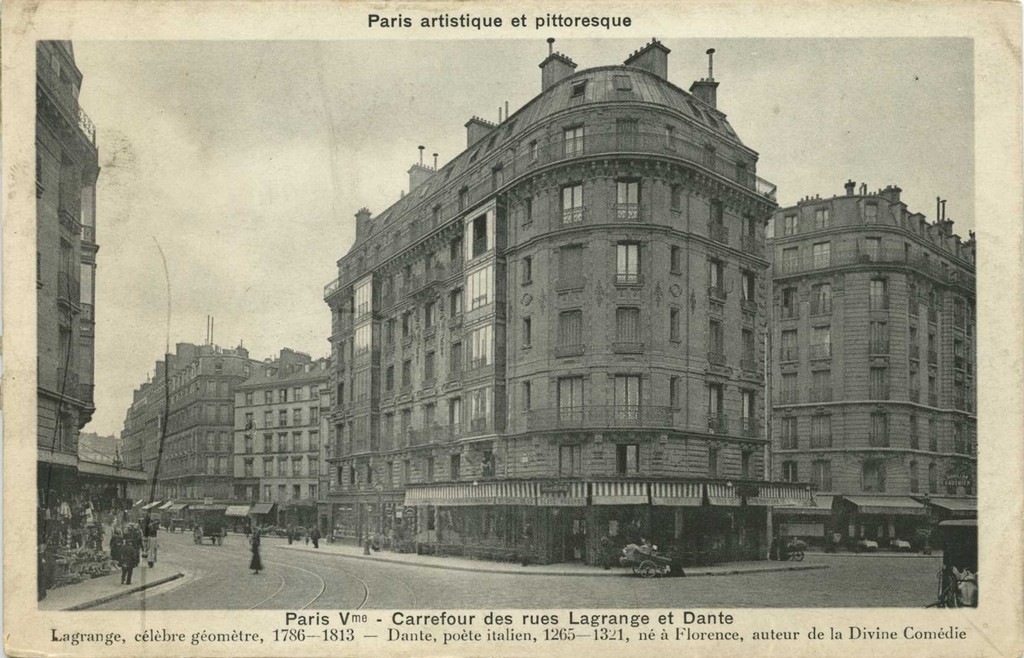 PARIS V° - Carrefour des rues Lagrange et Dante