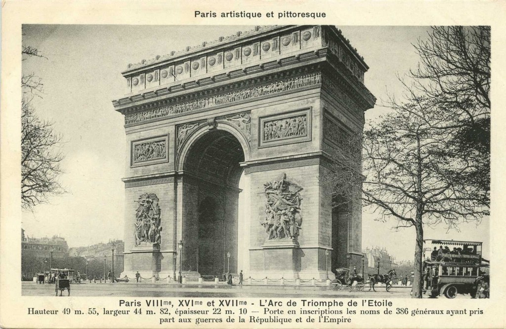 PARIS VIII°, XVI° et XVII° - L'Arc de Triomphe de l'Etoile
