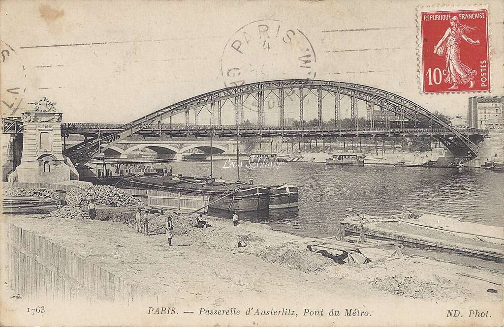 ND 1763 - Passerelle d'Austerlitz - Pont du Metro