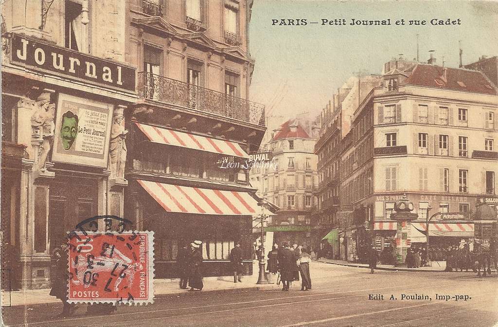 A. Poulain - PARIS - Petit Journal et rue Cadet
