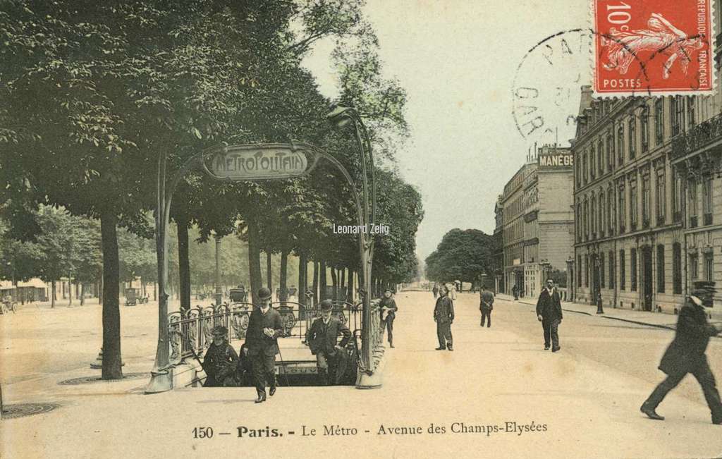 Photo-colore 150 - Paris - Le Métro - Avenue des Champs-Elysées