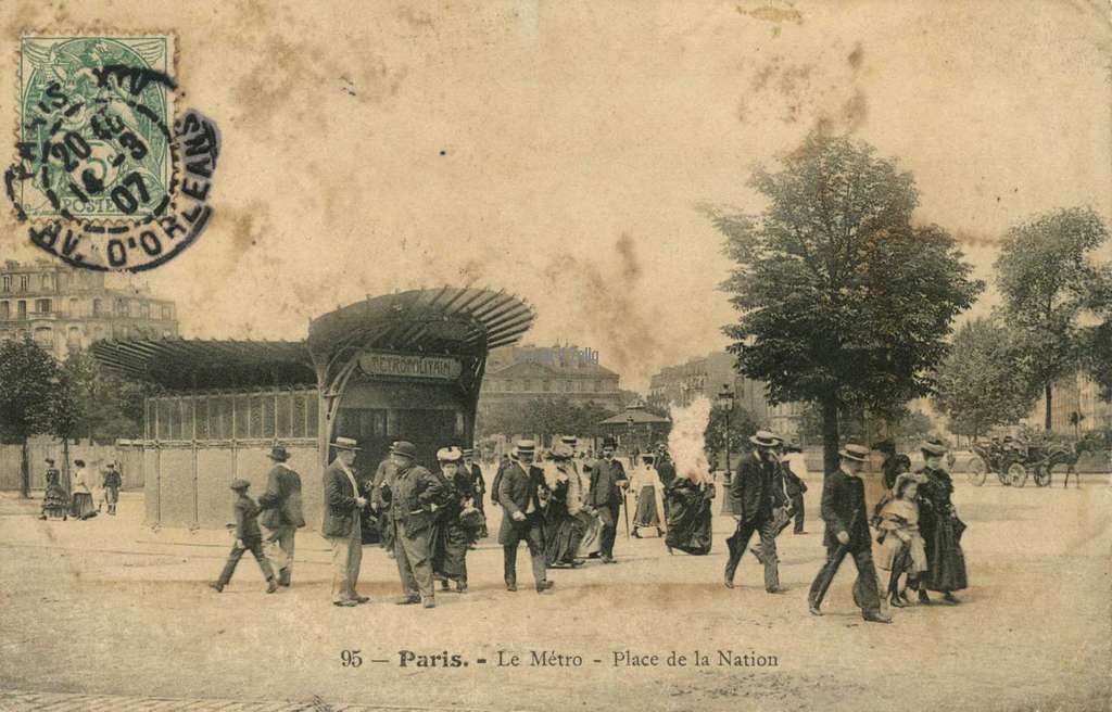 Photo-colore 95 - Paris - Le Métro - Place de la Nation