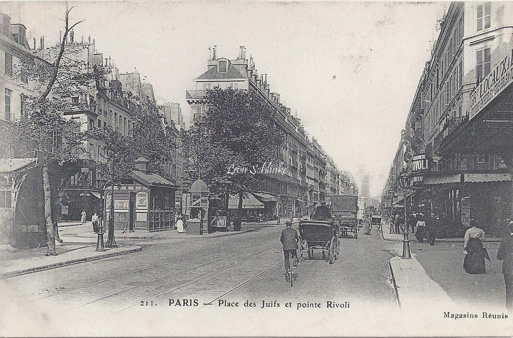 Magasins réunis 211 - Place des Juifs et pointe Rivoli