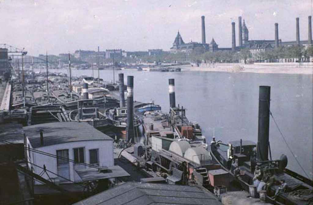 Autochrome - Port d'Austerlitz 30 avril 1920