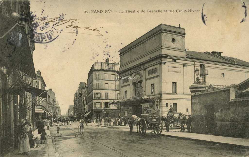 Richer 20 - PARIS XV° - Le Théâtre de Grenelle et rue Croix-Nivert