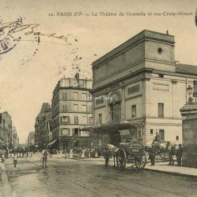 Richer 20 - PARIS XV° - Le Théâtre de Grenelle et rue Croix-Nivert