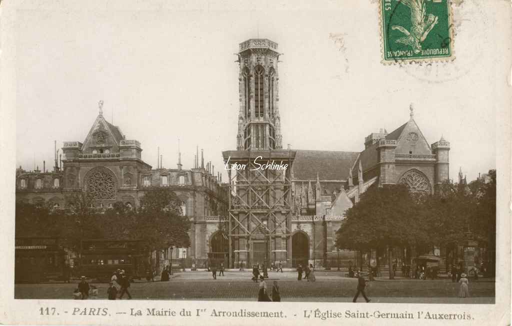 Rose 117 - La Mairie du I° et l'Eglise St-Germain l'Auxerrois