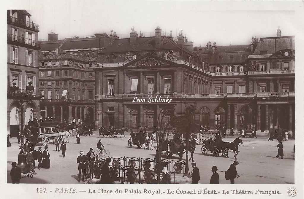 Rose - 197 - La Place du Palais Royal, Conseil d'Etat