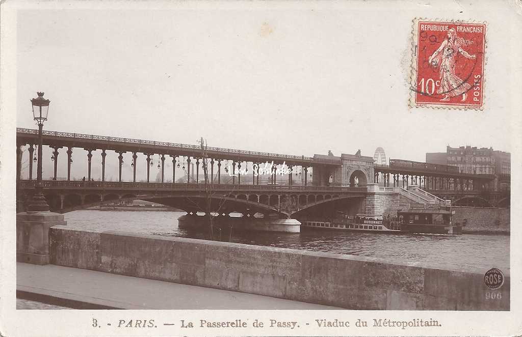 Rose 3 - La Passerelle de Passy, Viaduc du Métro