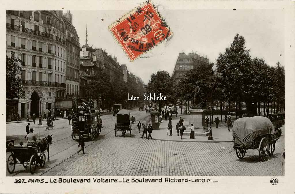Rose 397 - Les Boulevards Voltaire et Richard-Lenoir