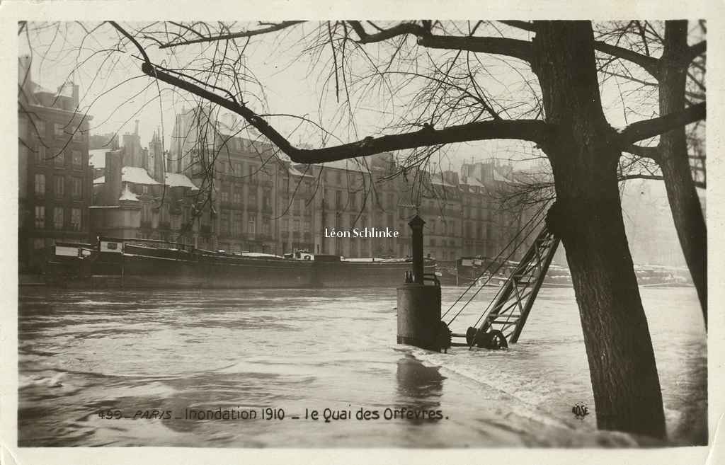 Rose 499 - Inondations 1910 - Quai des Orfèvres