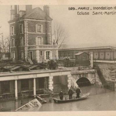 Rose 529 - PARIS - Inondation 1910 - Ecluse St-Martin
