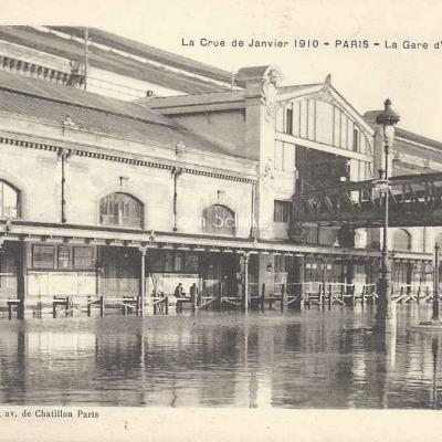 Roussel edit. - La Crue de Janvier 1910 à la Gare d'Orléans