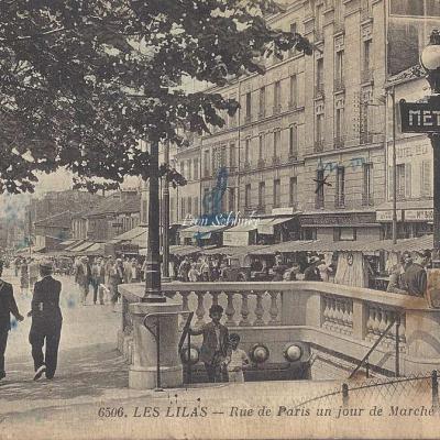 EM 6506 - Rue de Paris un jour de Marché