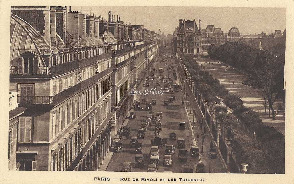 Inconnu - Rue de Rivoli et les Tuileries