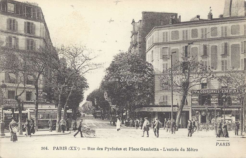FF 304 - Rue des Pyrénées et la Place Gambetta