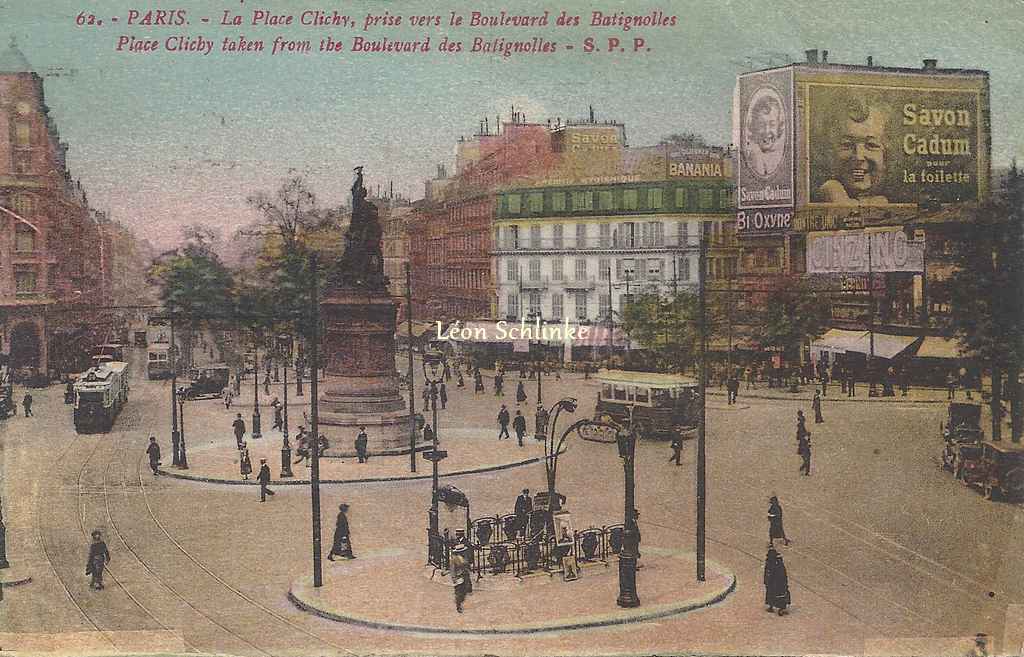 SPP 62 - La Place Clichy, vers le boulevard des Batignolles