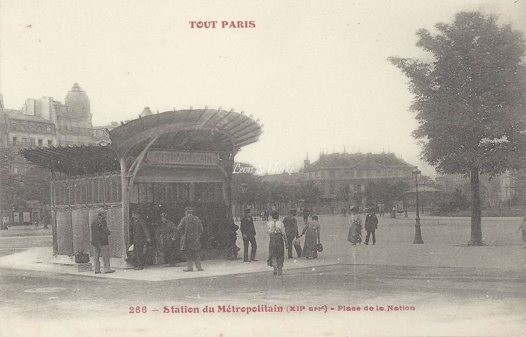 Tout Paris 266 - Station du Metropolitain Place de la Nation