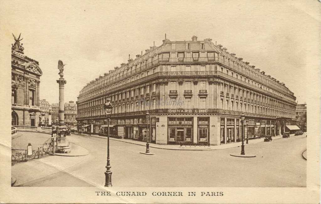 CUNARD LINE - The CUNARD Corner in Paris, 6, rue Scribe