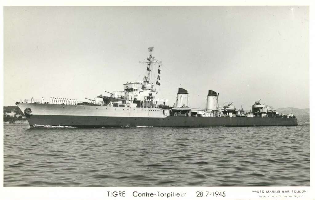 Contre-torpilleur TIGRE  28-7-1945