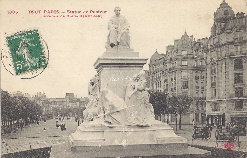 Tout Paris 1005 - Statue de Pasteur Avenue de Breteuil